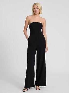Express Black Strapless Jumpsuit